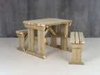 Aspen Rounded Picnic Table and Benches Set