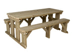 Aspen Rounded Picnic Table and Benches Set