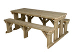 Aspen Rounded Picnic Table and Benches Set