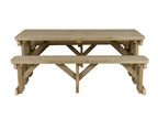 Aspen Rounded Picnic Table and Benches Set
