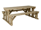 Aspen Rounded Picnic Table and Benches Set