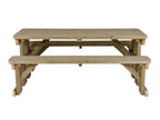 Aspen Rounded Picnic Table and Benches Set