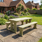 Aspen Rounded Picnic Table and Benches Set