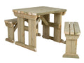 Aspen Rounded Picnic Table and Benches Set