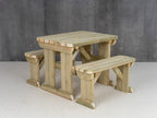 Aspen Rounded Picnic Table and Benches Set