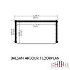Balsam Arbour | 4x2 Pressure Treated Timber Garden Arbour