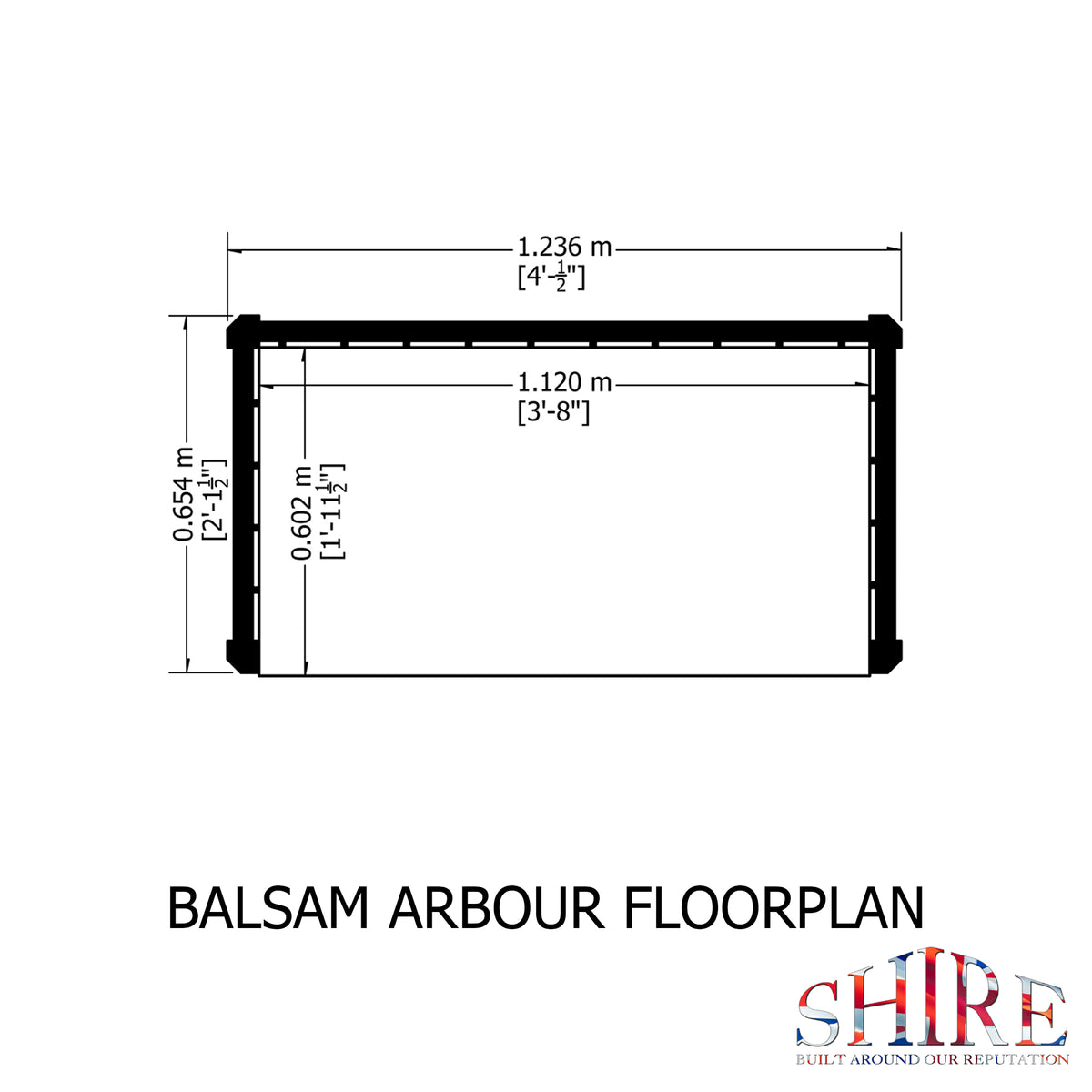 Balsam Arbour | 4x2 Pressure Treated Timber Garden Arbour