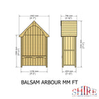 Balsam Arbour | 4x2 Pressure Treated Timber Garden Arbour