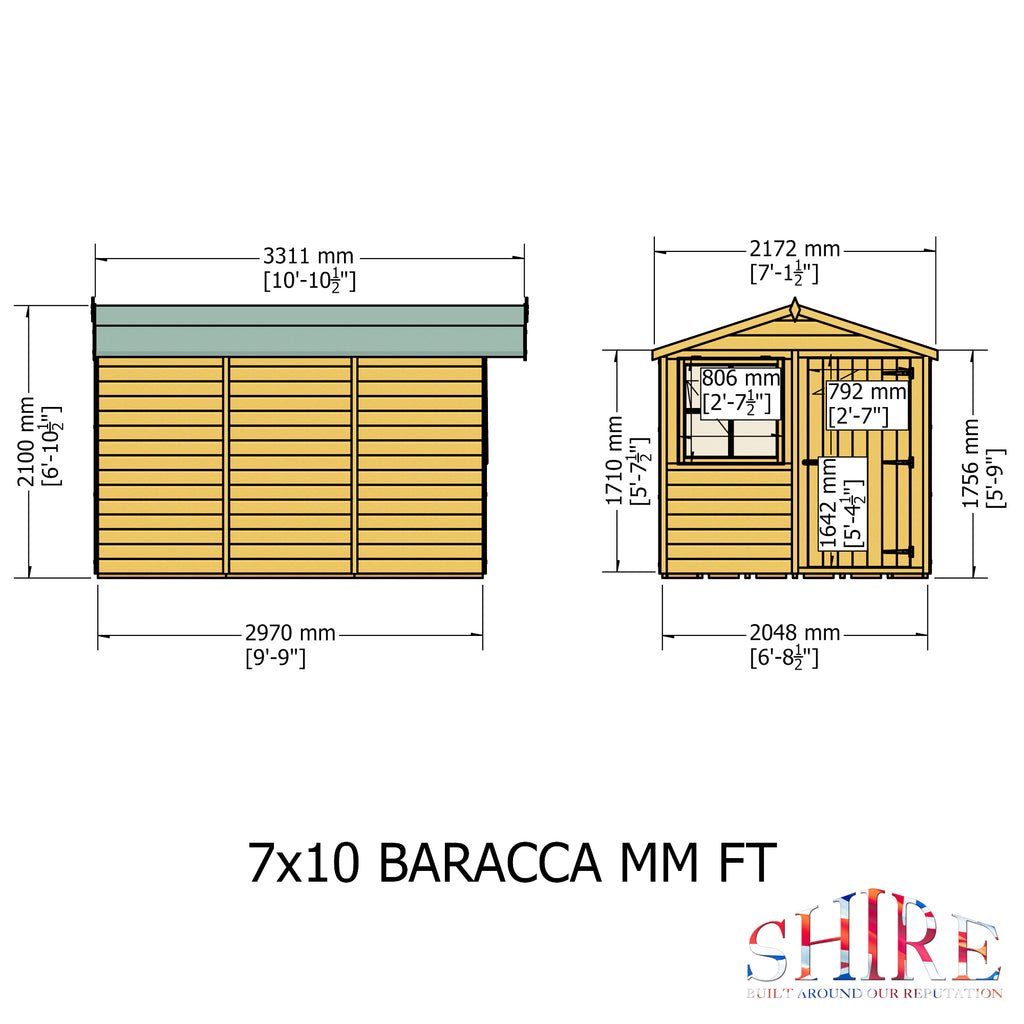 Barraca 7x10 Workshop | Shiplap Timber Garden Workshop
