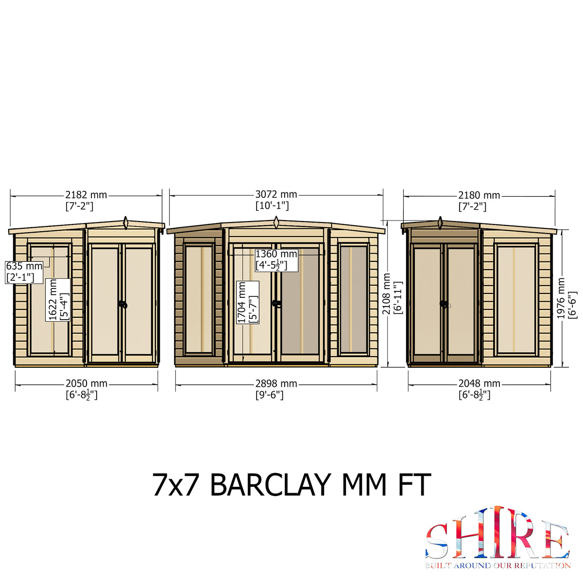 Barclay Summerhouse | Glazed Double Door Shiplap Timber Summerhouse