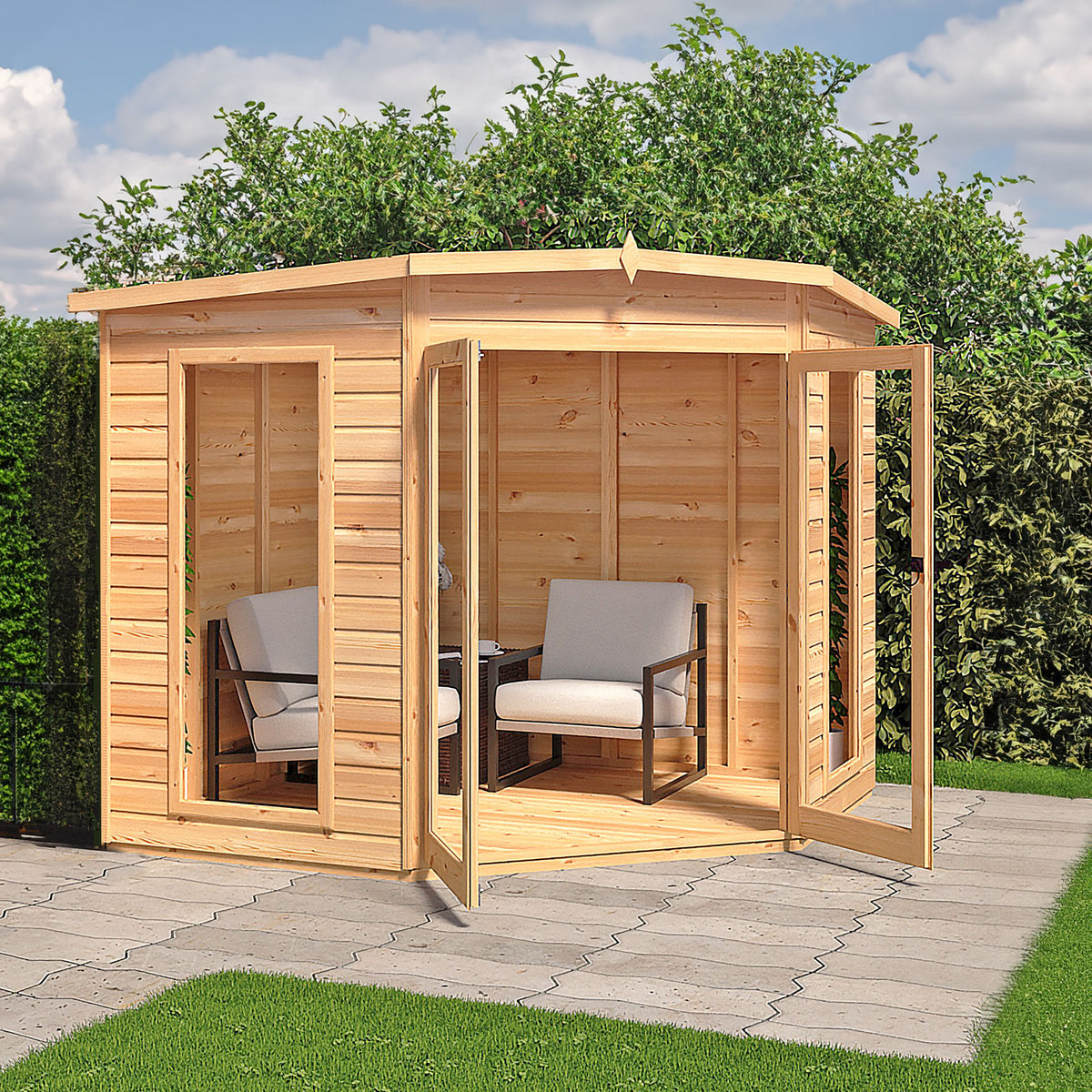 Barclay Summerhouse | Glazed Double Door Shiplap Timber Summerhouse