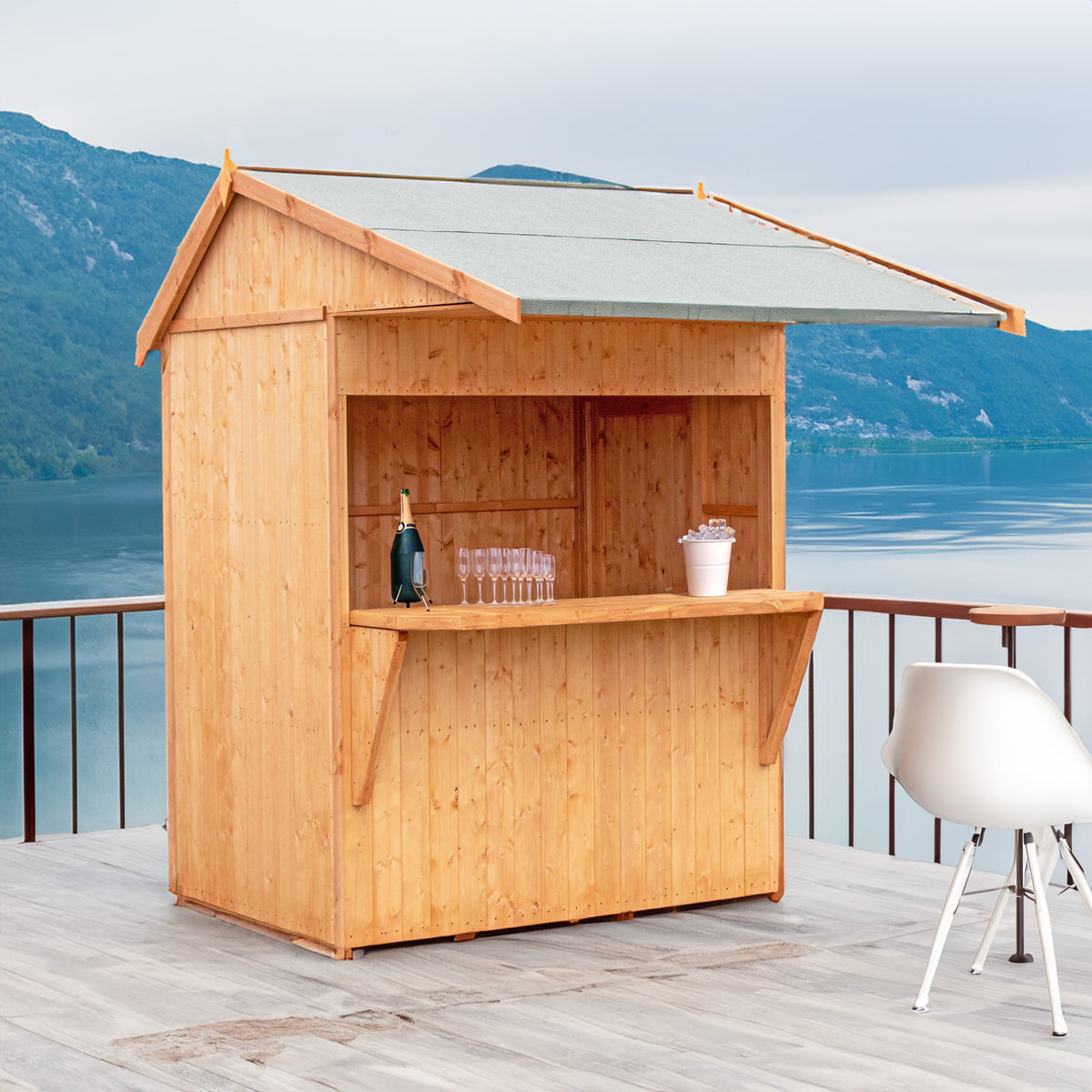 Bar Apex | 6x4 Timber Garden Bar with Convertible Store