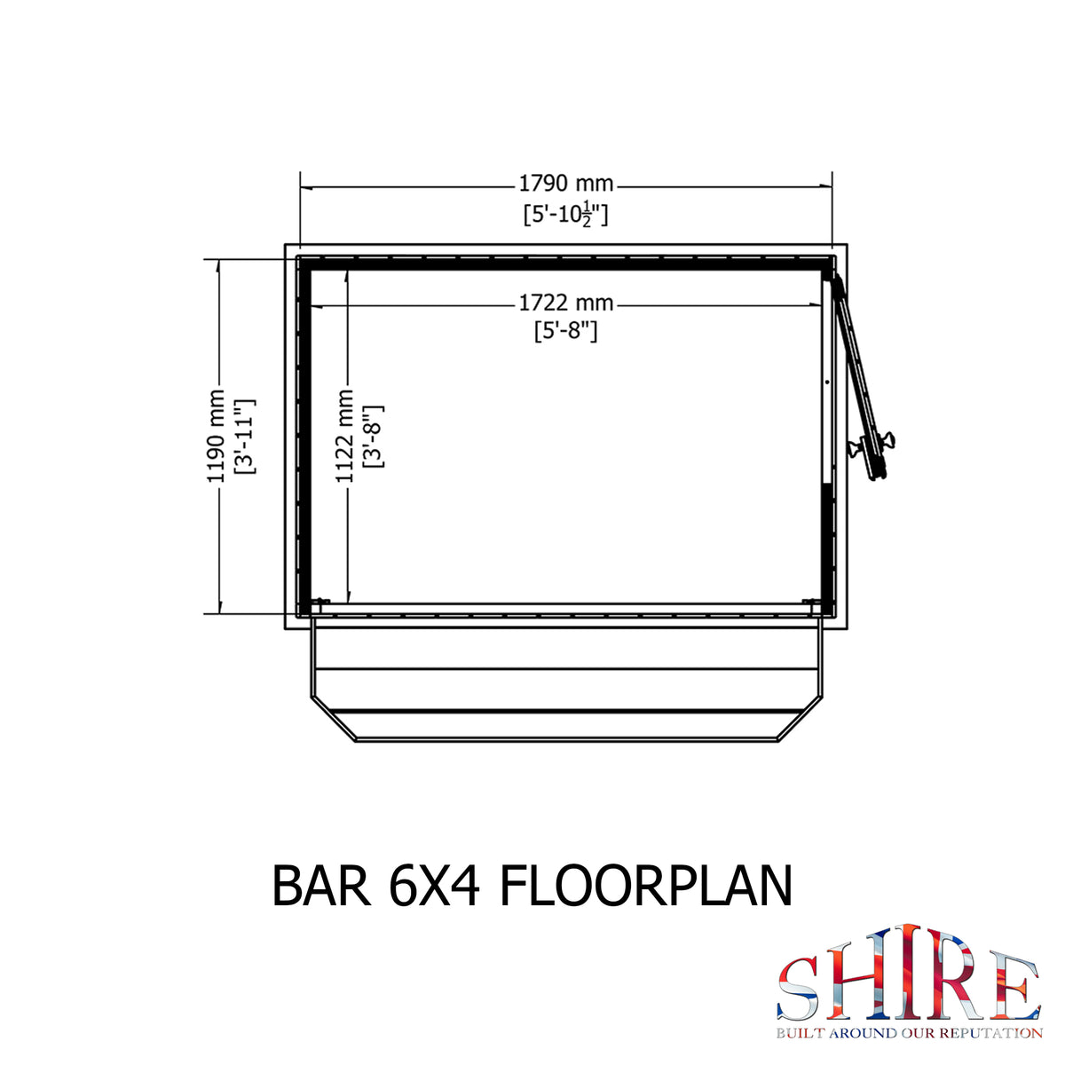Bar Apex | 6x4 Timber Garden Bar with Convertible Store