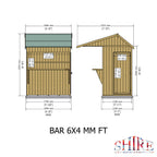 Bar Apex | 6x4 Timber Garden Bar with Convertible Store