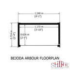 Bejoda Arbour | 4x3 Pressure Treated Timber Garden Arbour