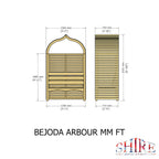 Bejoda Arbour | 4x3 Pressure Treated Timber Garden Arbour