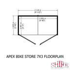 Apex Bike Store | 7x3 Shiplap Timber Bike Store (With Floor)