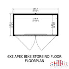 Apex Bike Store | 6x3 Shiplap Timber Bike Store (No Floor)