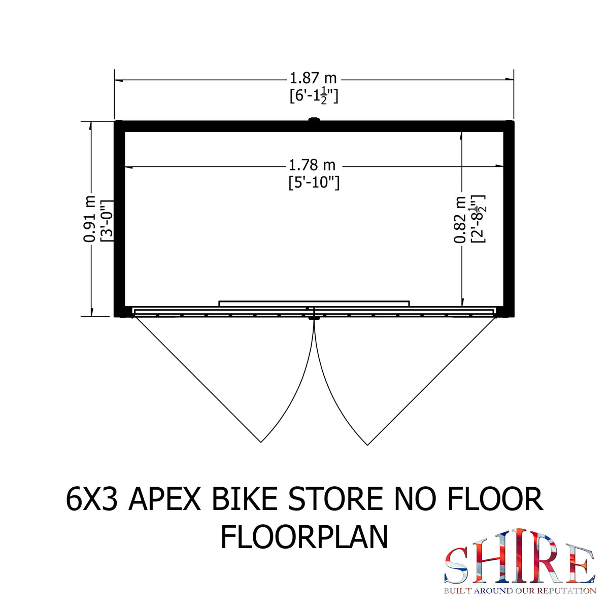 Apex Bike Store | 6x3 Shiplap Timber Bike Store (No Floor)