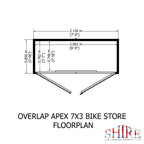 Apex Bike Store | 7x3 Overlap Timber Bike Store (No Floor)