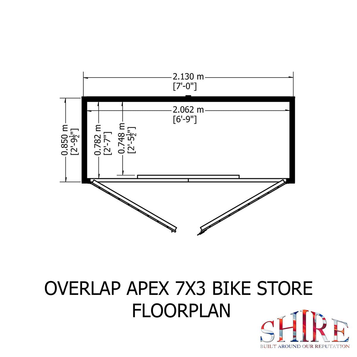 Apex Bike Store | 7x3 Overlap Timber Bike Store (No Floor)
