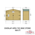 Apex Bike Store | 7x3 Overlap Timber Bike Store (No Floor)