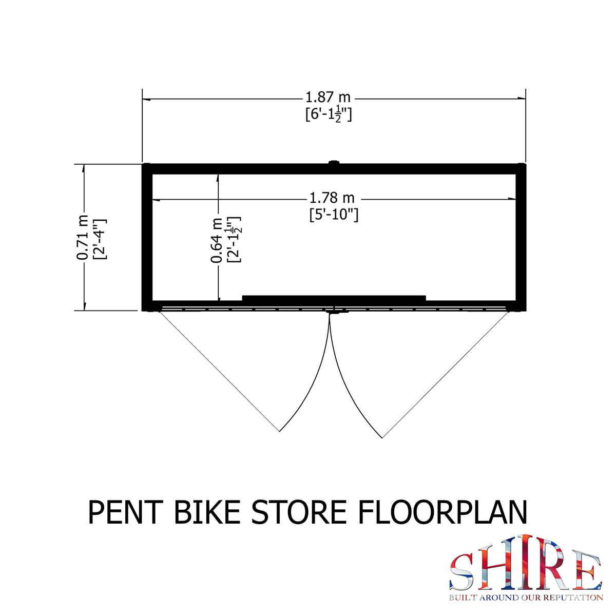 Pent Shiplap Bike Store No Floor Garden Storage | 6x3 Timber Garden Storage