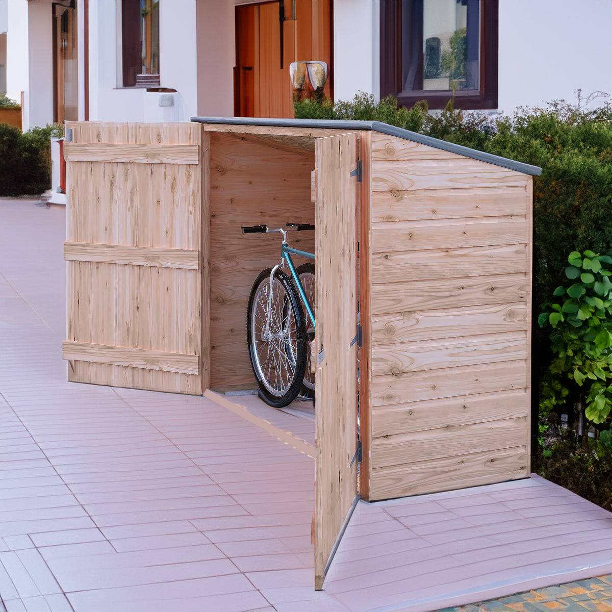 Pent Shiplap Bike Store No Floor Garden Storage | 6x3 Timber Garden Storage
