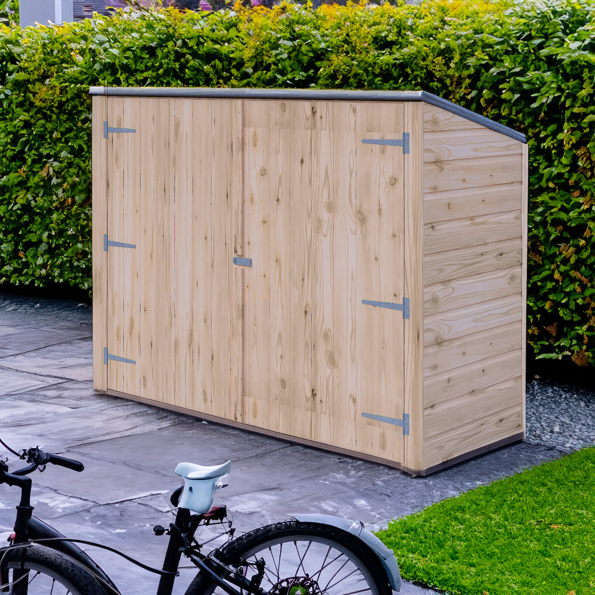 Pent Shiplap Bike Store No Floor Garden Storage | 6x3 Timber Garden Storage
