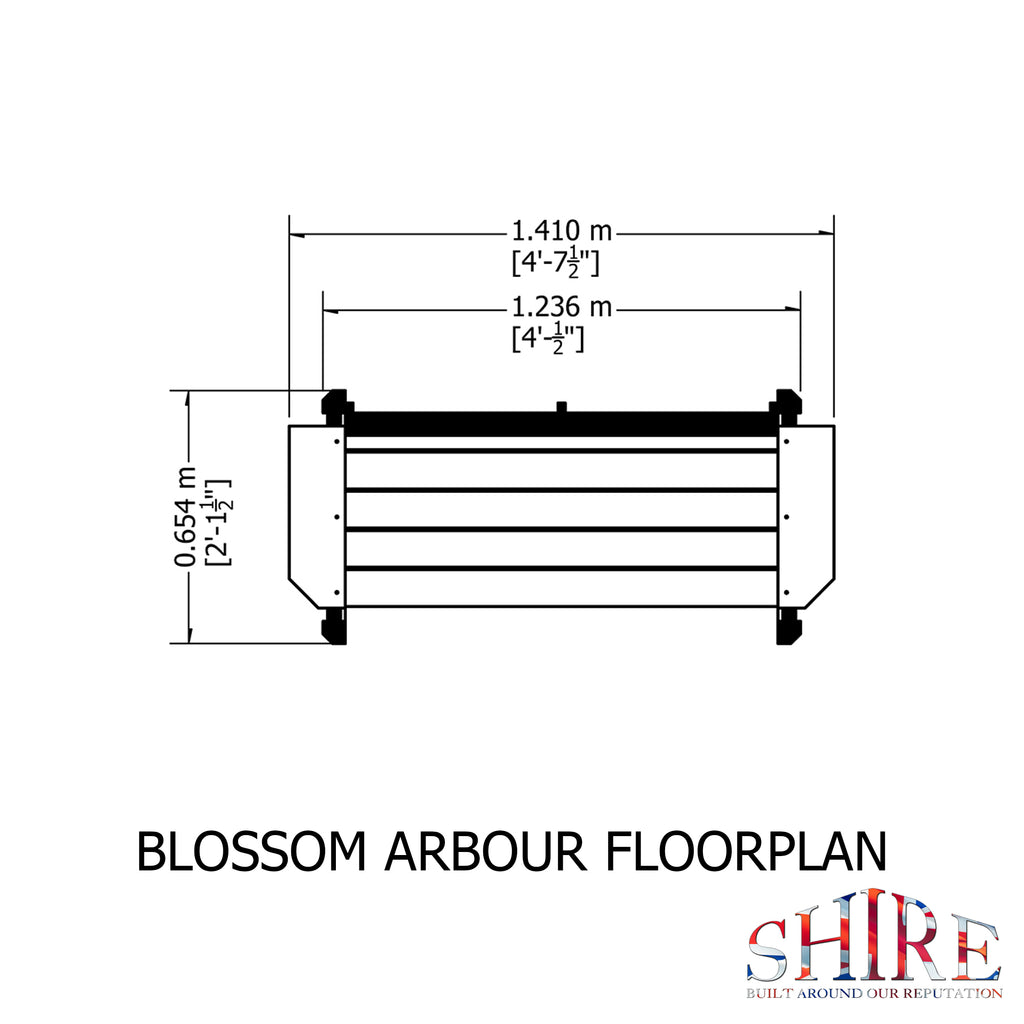 Blossom Arbour | 4x2 Pressure Treated Timber Garden Arbour