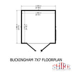 Buckingham Summerhouse | 7x7 Shiplap Timber Summerhouse