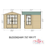 Buckingham Summerhouse | 7x7 Shiplap Timber Summerhouse