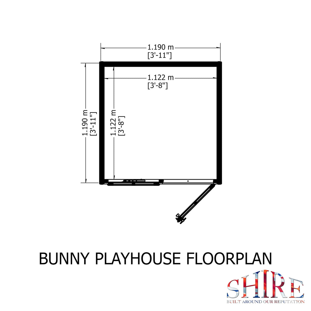 Bunny 4x4 Playhouse | Children's Timber Wendy House