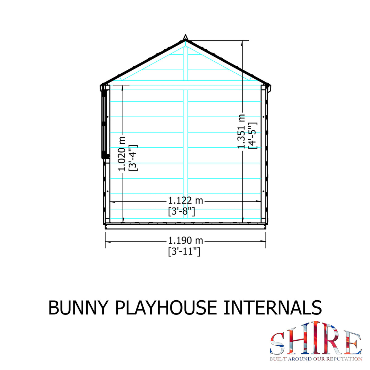 Bunny 4x4 Playhouse | Children's Timber Wendy House
