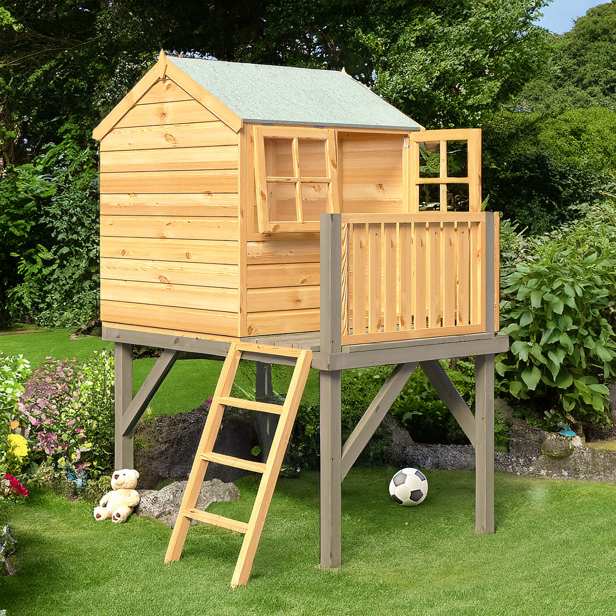 Shire Bunny 6x4 Playhouse with Platform