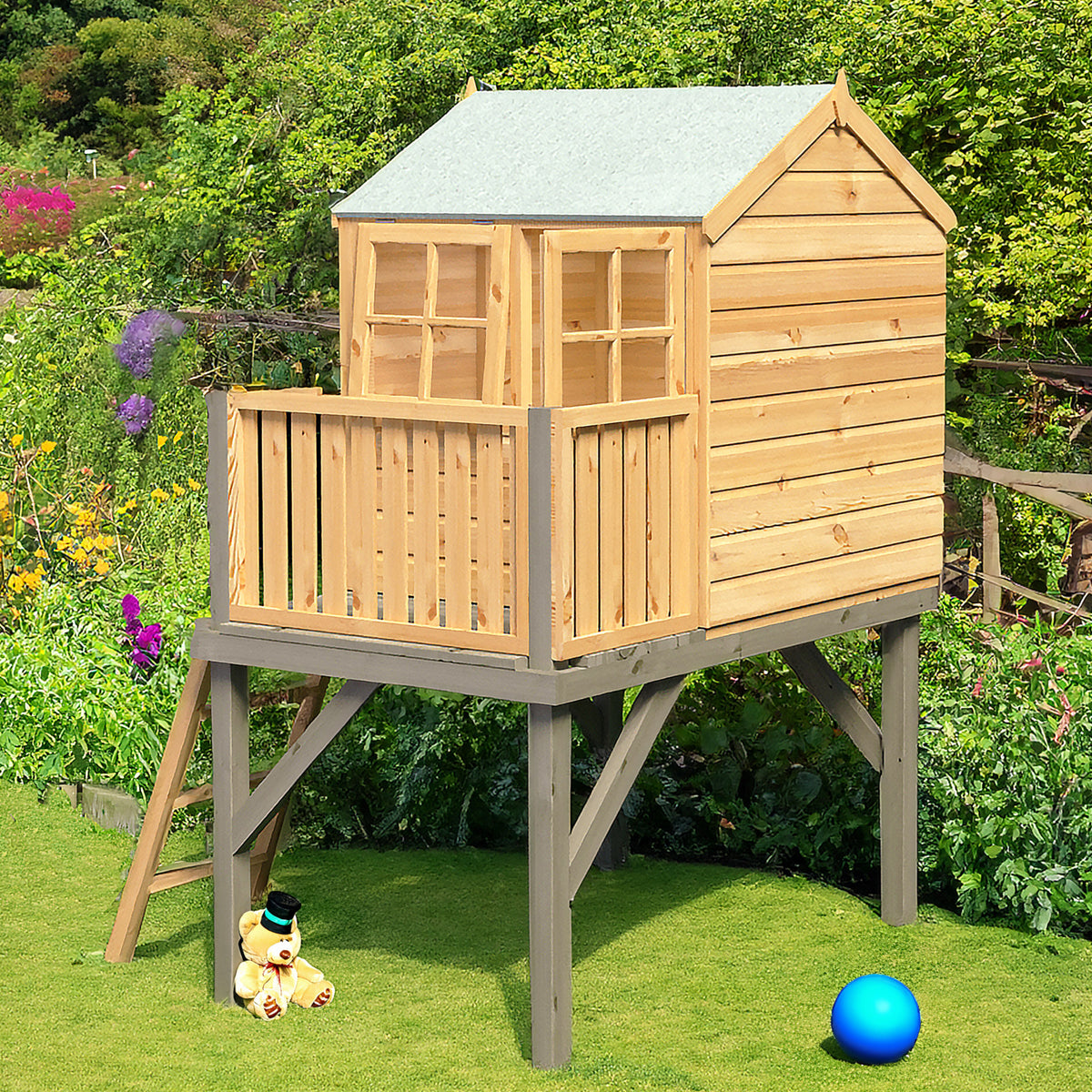 Shire Bunny 6x4 Playhouse with Platform