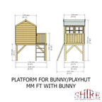 Shire Bunny 6x4 Playhouse with Platform