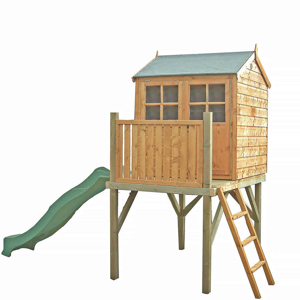 Shire Bunny 6x4 Playhouse with Platform & Slide