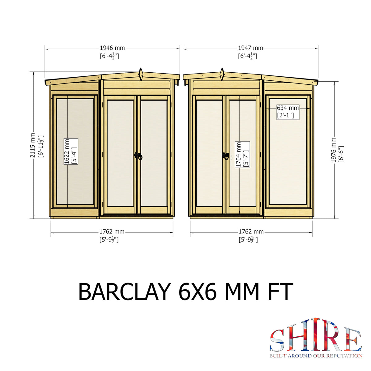 Barclay Summerhouse | Glazed Double Door Shiplap Timber Summerhouse