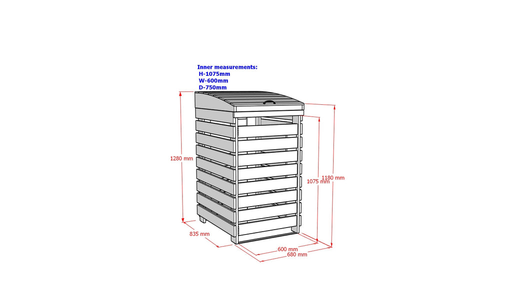 BinBreeze Wheelie Bin Storage Unit | Wooden Bin Store &amp; Hideaway | 1&ndash;4 Bins