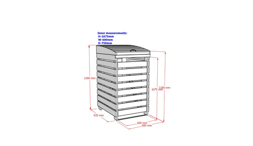 BinBreeze Wheelie Bin Storage Unit | Wooden Bin Store &amp; Hideaway | 1&ndash;4 Bins