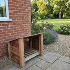 Slatted Shoe & Log Store | 79cm Brown Pressure Treated Timber Storage Box