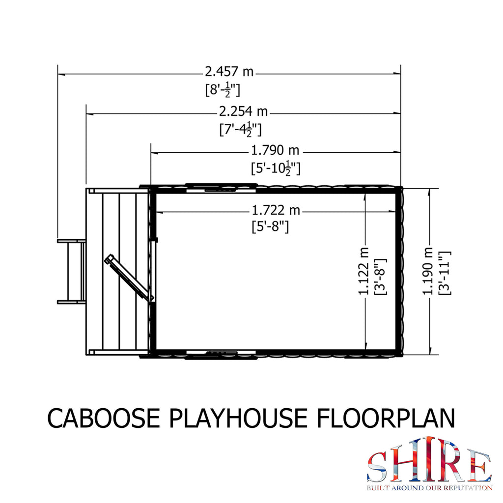Caboose Loglap 8x6 | Timber Garden Building