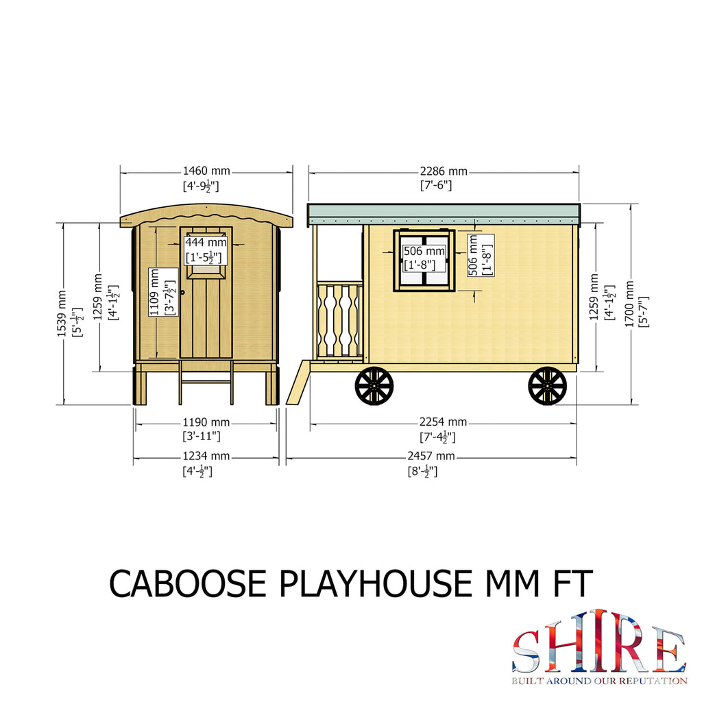Caboose Loglap 8x6 | Timber Garden Building