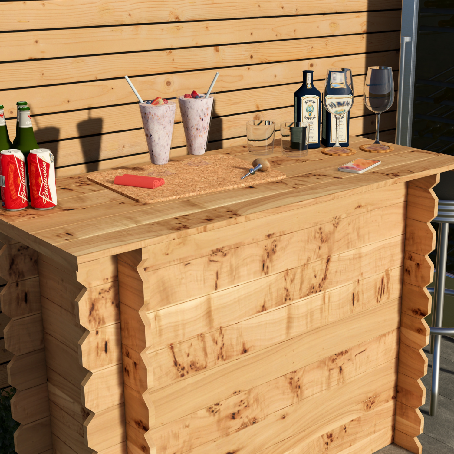 Rustic Wooden Interlock Bar