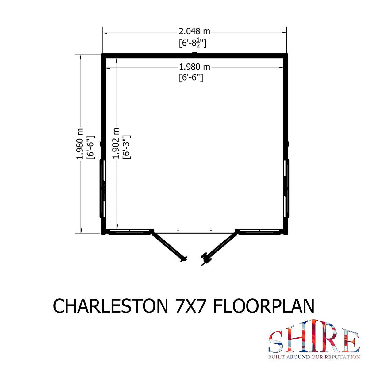 Charleston Summerhouse | 7x7 Shiplap Timber Summerhouse