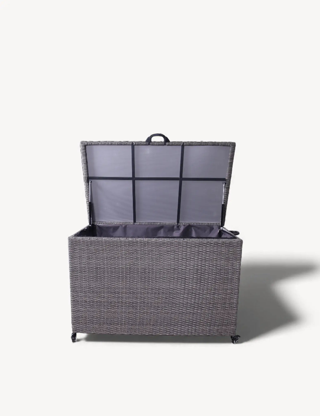 Royalcraft 510L Charcoal Rattan Outdoor Cushion Storage Box | Garden Storage