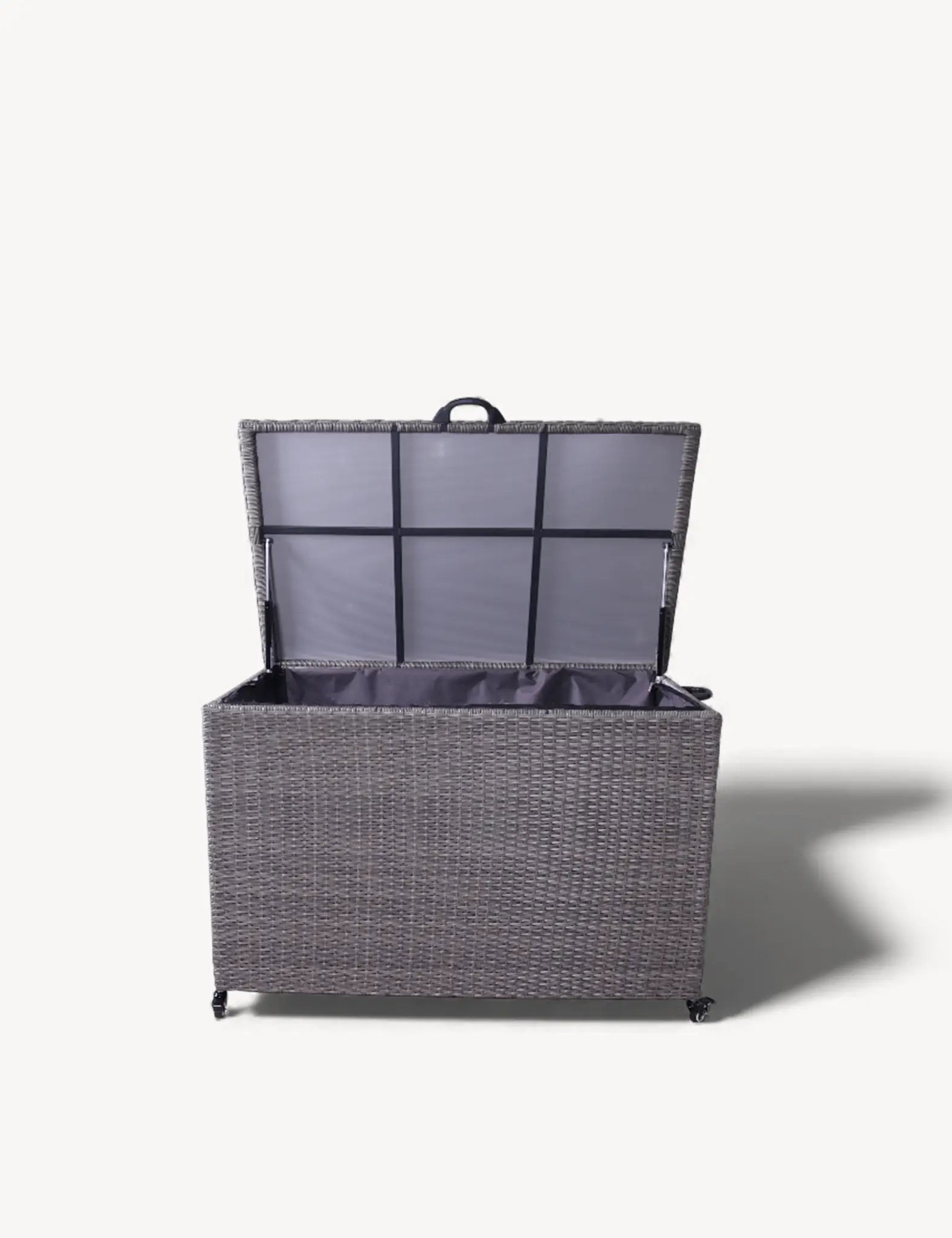 Royalcraft 510L Charcoal Rattan Outdoor Cushion Storage Box | Garden Storage