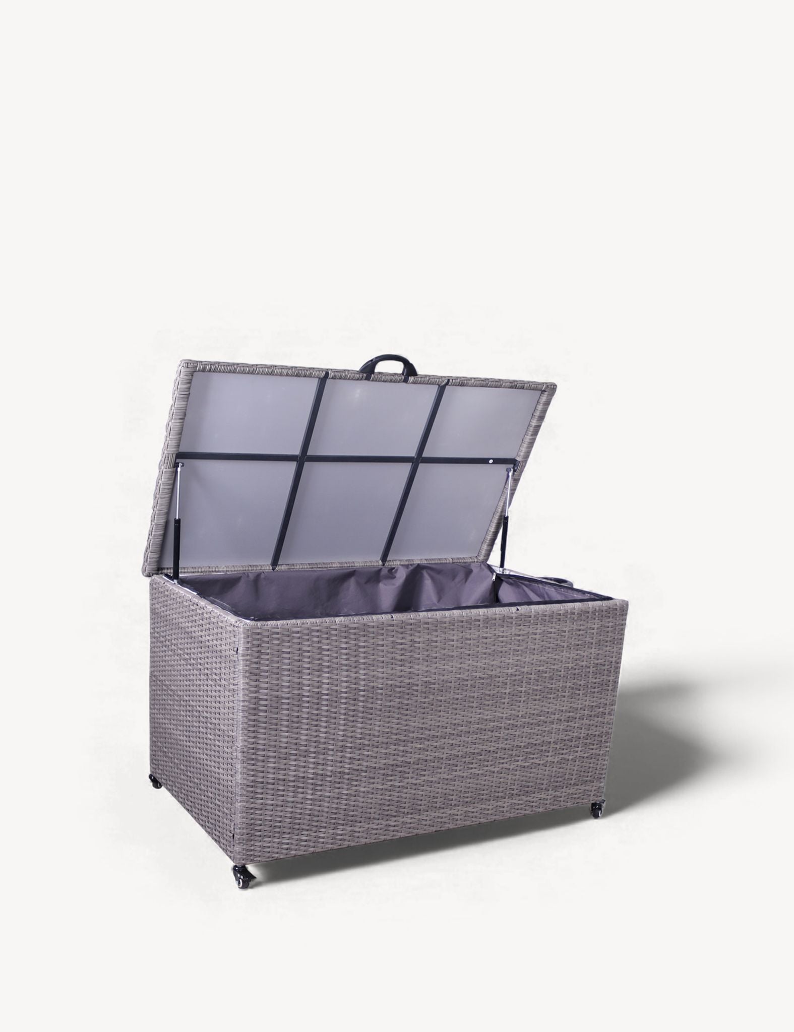 Royalcraft 645L Charcoal Rattan Outdoor Cushion Storage Box | Garden Storage