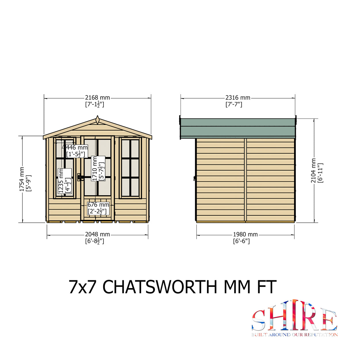Chatsworth Summerhouse | 7x7 Shiplap Timber Summerhouse